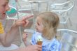 girl Ice-cream and her father