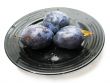 Plums served at Black Japanese plate