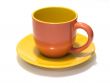 Pottery coffee cup and saucer 3