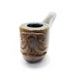 Smoked carved pipe