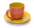 Pottery coffee cup and saucer 2