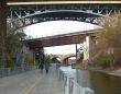 Walkway Under Three Bridges