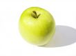Green apple with shadow