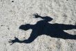 The shadow on the beach