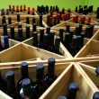 Wine bottle and glass