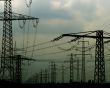 Many electricity power pole