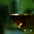 Wine bottle and glass