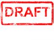 Grungey rubber stamp stating DRAFT