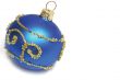isolated Blue Xmas sphere