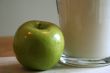 milk and apple