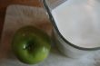 milk and apple