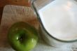 milk and apple
