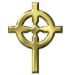 3D Golden Celtic Cross
