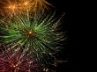 abstract fireworks reflection
