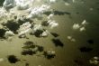 Clouds outside the airplane