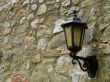 Wall with lamp