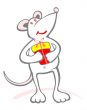happy mouse and gift