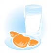 milk and croissant