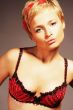 sexy blond in red lingerie