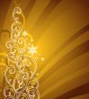 gold christmas background / vector