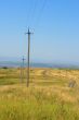 Electric pillar in field