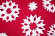 Red background with snowflakes