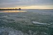 Sunset on lake.
