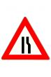 traffic sign road constriction