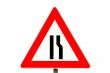 traffic sign road constriction