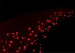 Red lines and bubbles