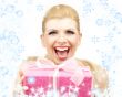 lucky blond with snowflakes