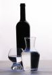 dark bottle and glasses