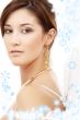 christmas portrait of brunette angel girl 3