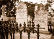 Sepia gravestones.