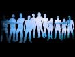 textures style of people silhouettes