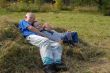 two boys on grass