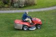 Lawn mower man working