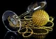 glass for champagne and christmas  ball