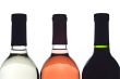 3 backlit wine bottles