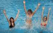 Girls in the pool