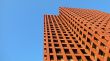 modern red color upstairs building