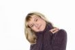blond girl isolated on white background