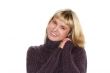 blond girl isolated on white background