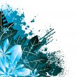 floral corner blue