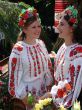 Two ukrainian girls in folk costumes