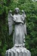 angel figurine decoration in ancient cemetery