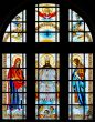 Colrful stained glass window of cathedral