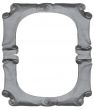 Isolated empty silver handmade frame