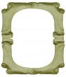 Isolated empty bronze handmade frame