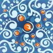 blue floral background